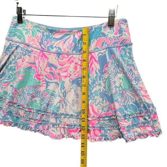 Lilly Pulitzer Luxletic Fionna Skort Skirt Pink Blue Lined Athletic Size M - Picture 10 of 11